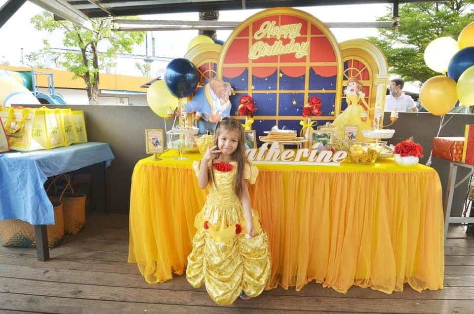 All time favorite princess Belle in Beauty and the Beast birthday. A lot of memorable moments with party decoration, princess mascot and fun games