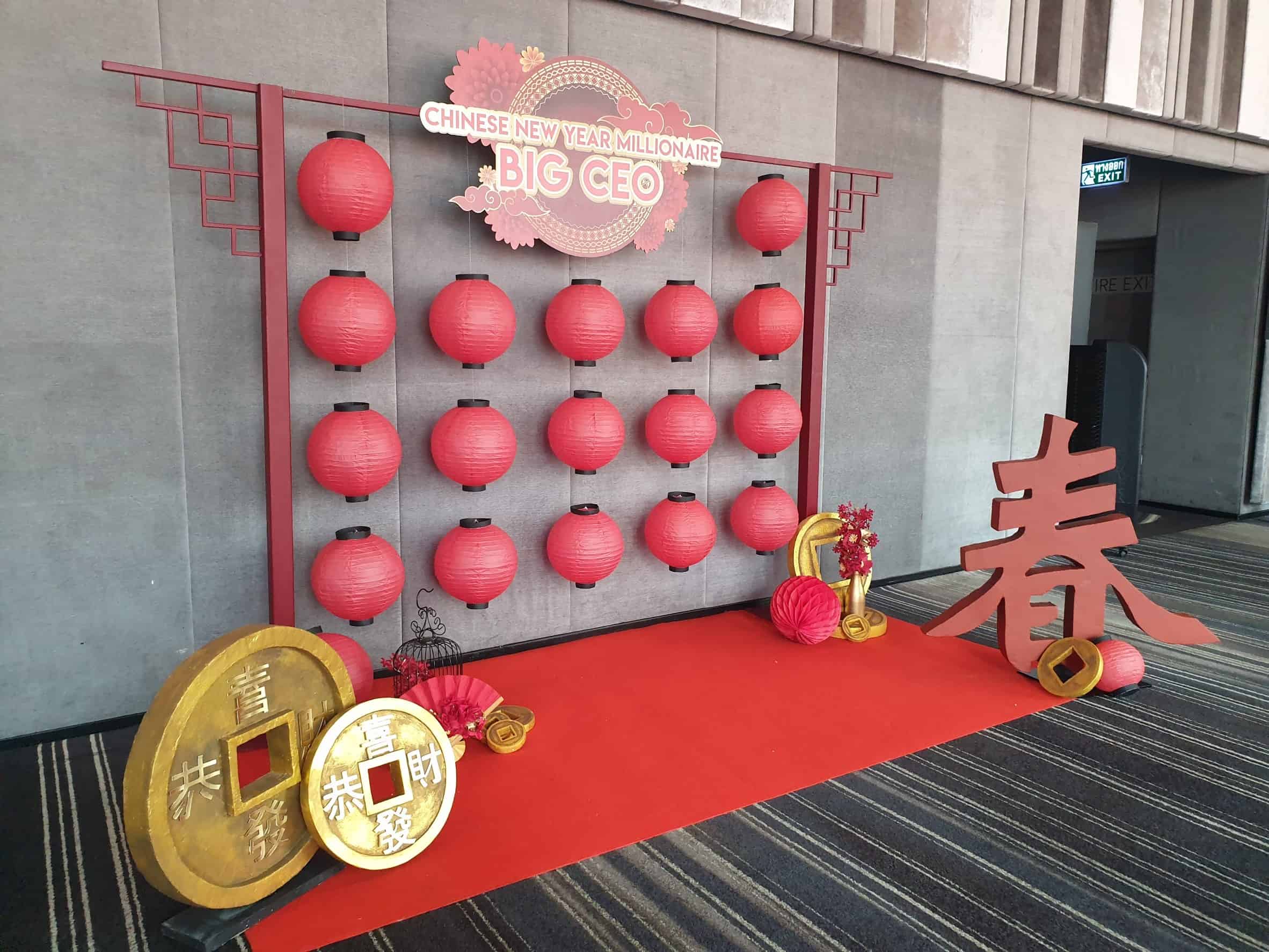Chinese new year decoration idea for company, shop, store, showroom, hotel, department store